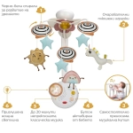 2-в-1 Музикална въртележка Tiny Love Unicorn Wonderlands - въртележка за бебешка кошара и преносима музикална кутия, 20 минути музика и нощна светлина, 0-24м 0229.001