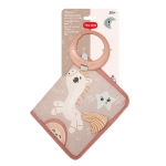 Мека текстилна книжка TINY LOVE Where Do I Travel Soft Book от серията Unicorn Wonderlands, с 8 страници, ринг за закачване, безопасно огледало, гризалка и пискун, 3м+ 0635.001