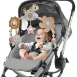 Гъвкава арка Tiny Love от серията Unicorn Wonderlands, с 6 играчки и универсални щипки за поставяне на количка или столче за кола, 0м+ 0132.001