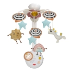 2-в-1 Музикална въртележка Tiny Love Unicorn Wonderlands - въртележка за бебешка кошара и преносима музикална кутия, 20 минути музика и нощна светлина, 0-24м 0229.001