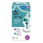 Самостерилизиращо се бебешко шише за хранене Tommee Tippee Advanced Anti-Colic+, 260 мл, 0м+, с иновативна система за намаляване на коликитеTT.0027