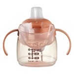 Неразливаща се чаша Tommee Tippee Soft Spout с мек накрайник с антибактериална технология BACSHIELD, с дръжки, в розов цвят с декорация Лисиче, 150 мл, 4м+ 0286
