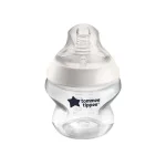 Бебешко шише за хранене Tommee Tippee Closer to Nature, 150 мл, с биберон с бавен поток 0м+ (1 капка)  TT.0014