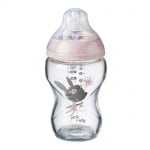 Tommee Tippee Стъклено шише за хранене EASI-VENT 0м+, 250 мл, розово TT.0200 ЗАЕК