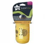 Неразливаща се чаша с твърд накрайник SuperStar Sippee Cup, с антибактериално покритие Bacshield, 390 мл, 12м+, жълта TT.0227 