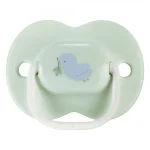 Комплект от 2 бр. ортодонтични залъгалки Tommee Tippee ANY TIME със симетричен силиконов биберон, 0-6м, синя и зелена с декор Птиче, в кутия за стерилизиране  TT.0268