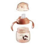 Неразливаща се чаша Tommee Tippee Soft Spout с мек накрайник с антибактериална технология BACSHIELD, с дръжки, в розов цвят с декорация Лисиче, 150 мл, 4м+ 0286