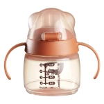 Неразливаща се чаша Tommee Tippee Soft Spout с мек накрайник с антибактериална технология BACSHIELD, с дръжки, в розов цвят с декорация Лисиче, 150 мл, 4м+ 0286