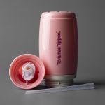 Неразливаща се термочаша с гъвкава силиконова сламка Insulated Straw Cup, с клапа против протичане и с плъзгащо се капаче 0293