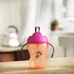 Tommee Tippee Неразливаща чаша със сламка 230 мл, 6м+, Розова ТТ.0136.002