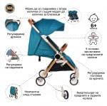 Детска количка Feeby с швейцарска конструкция и дизайн