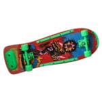 Скейтборд c-480, червен със зелени акценти