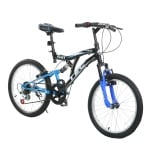Детски велосипед tec - crazy 20", 7 скорости, черно-син