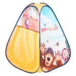 Детска палатка за игра с принт на Маша и Мечока + чанта