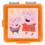 Квадратна кутия за храна peppa pig с три разделения