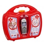 Детски лекарски комплект в куфар, червен