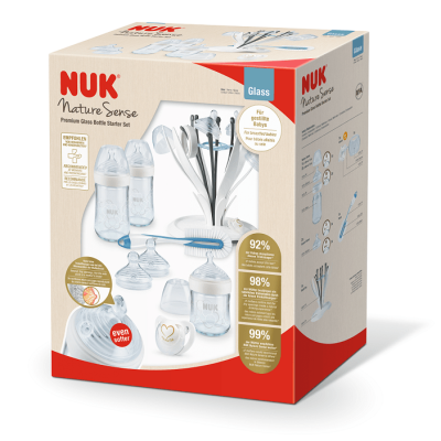 NUK NATURE SENSE СЕТ Temperature Control стъклени шишета Premium Softer 10.225.225